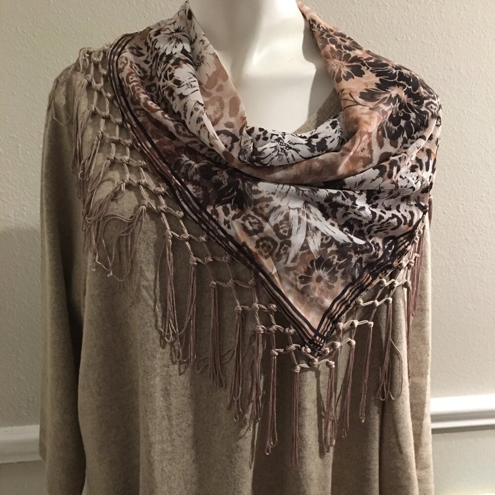 Cactus & Pearl Brown Animal Print Sweater Set - Showstopper Size XXL